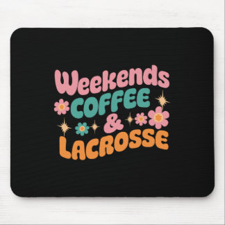 Weekends Koffie En Lacrosse Grappige Lacrosse Moed Muismat