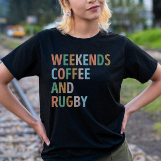 Weekends Koffie en rugby mama T-shirt