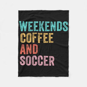 Weekends Koffie En Voetbal Grappige Voetbalmoeder Fleece Deken