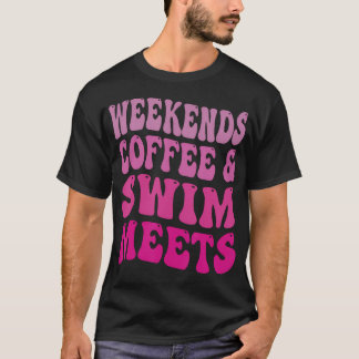 Weekends Koffie en Zwemmen Ontmoet Retro Koffie Li T-shirt