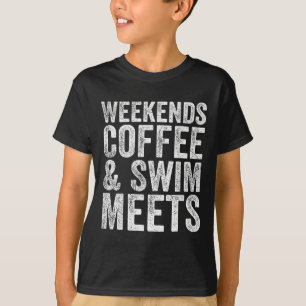 Weekends Koffie en Zwemmen Ontmoet Retro Koffie Li T-shirt