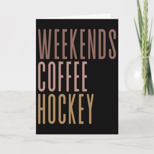 Weekends Koffie Hockey  Kaart (Voorkant)