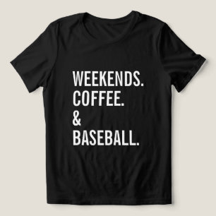 Weekends Koffie Honkbal Sportliefhebber Tri-Blend Shirt