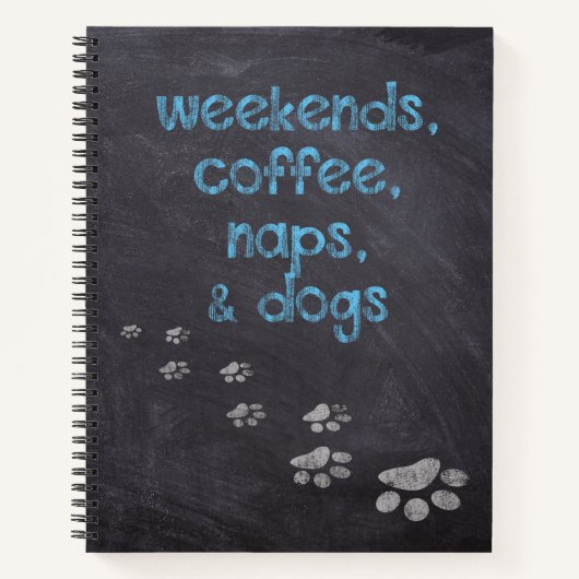 Weekends, koffie, kranen en honden notitieboek (Voorkant)