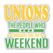 Weekends van de Unie Sticker (Voorkant)