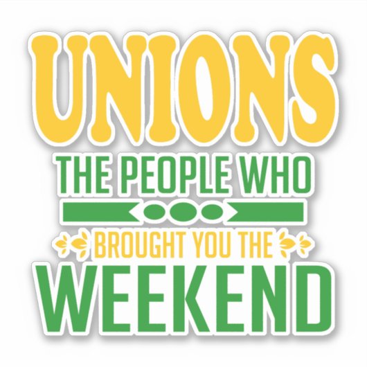 Weekends van de Unie Sticker (Voorkant)