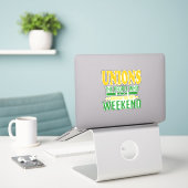 Weekends van de Unie Sticker (Laptop op bureau)