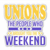 Weekends van de Unie Sticker (Voorkant)