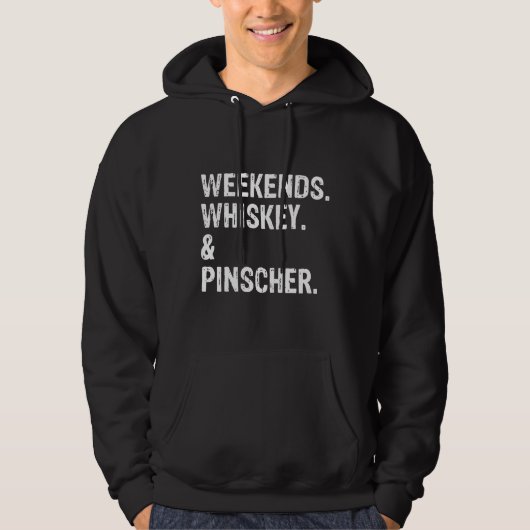 Weekends Whiskey en Doberman Pinscher Cool Hoodie (Voorkant)
