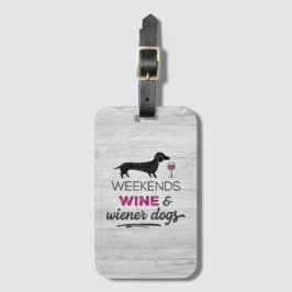 Weekends Wijn en Wijnstokhonden Bagagelabel