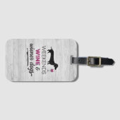 Weekends Wijn en Wijnstokhonden Bagagelabel (Voorkant (horizontaal))