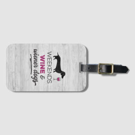 Weekends Wijn en Wijnstokhonden Bagagelabel