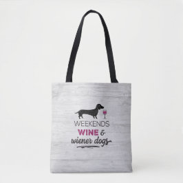 Weekends Wijn en Wijnstokhonden Tote Bag