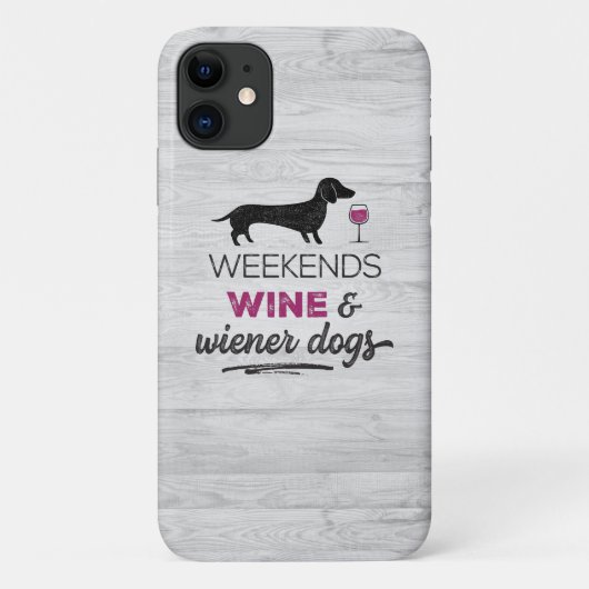 Weekends Wijn & Wiener Honden Case-Mate iPhone Case (Achterkant)