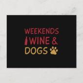 Weekends Wine Dogs Briefkaart (Voorkant)
