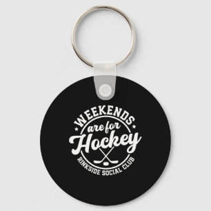 Weekends zijn voor Hockey Rinkside Social Club Sleutelhanger