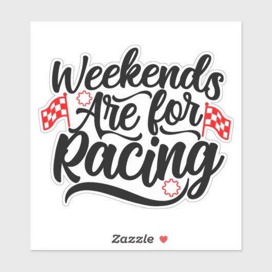 Weekends zijn voor racen sticker (Vel)