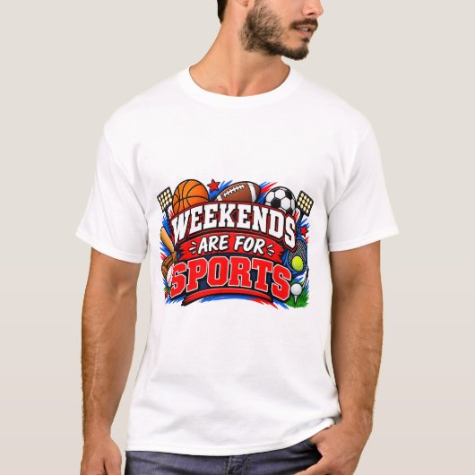 Weekends Zijn Voor Sport T-shirt (Voorkant)