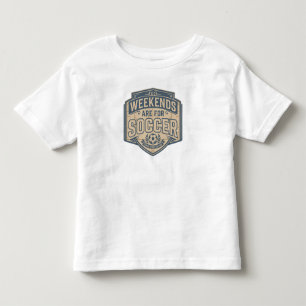 Weekends zijn voor voetbal vintage retro grafisch kinder shirts