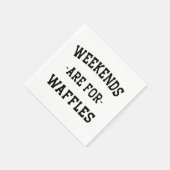 Weekends zijn voor wafels servet (Hoek)