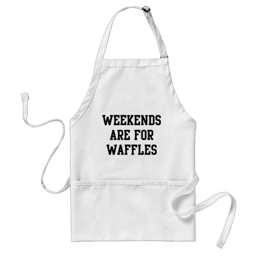 Weekends zijn voor wafels standaard schort (Voorkant)
