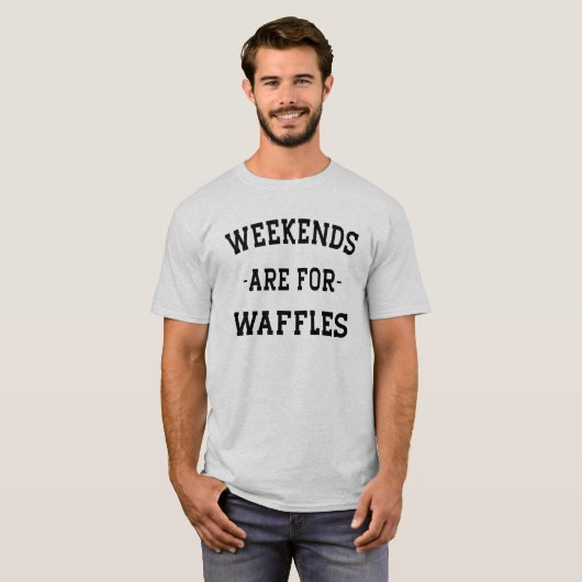 Weekends zijn voor wafels t-shirt (Voorkant volledig)