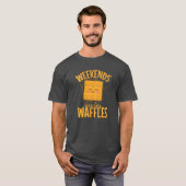Weekends zijn voor Waffles Snack Biscuits cadeau T-shirt (Voorkant volledig)
