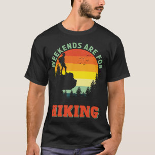 Weekends zijn voor wandelen backpacken avontuur t-shirt