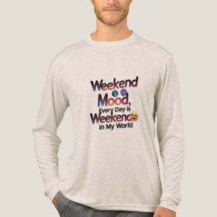 Weekendstemming – Chillen, Shinen, Herhalen Lange Tri-Blend Shirt