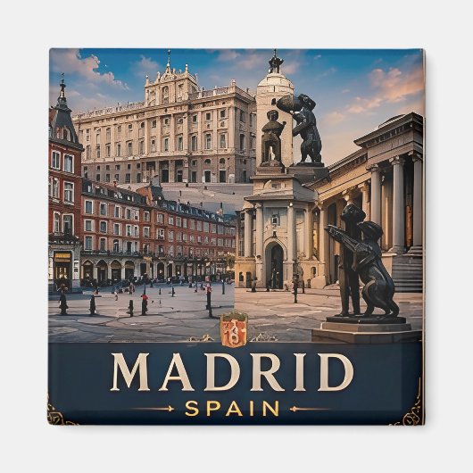🧲 Weekendtrip Madrid Herinnering Uit Spanje 🌞 Magneet (Voorkant)