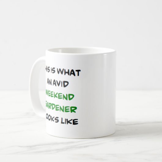 weekendtuinman, enthousiast koffiemok (Voorkant links)