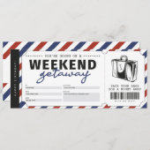 Weekenduitstap Cadeaureis Reisvoucher Kaart (Voorkant / Achterkant)