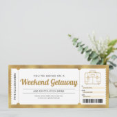 Weekenduitstap Reis Goud Reis Cadeaubon Kaart (Staand voorkant)