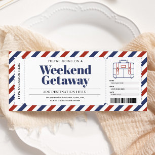 Weekenduitstap Vakantie Reis Cadeaubon Kaart