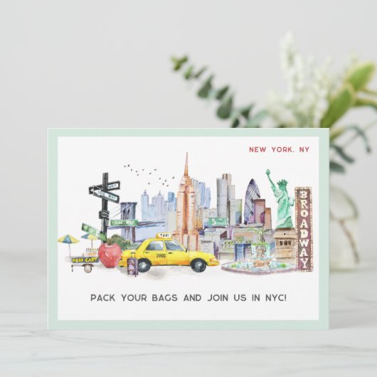 Weekenduitstapje NYC | Cadeaureis Ticketvoucher Kaart (Staand voorkant)