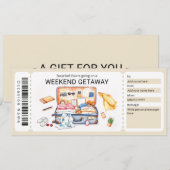 Weekenduitstapvoucher Kaart (Voorkant / Achterkant)