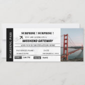 Weekendverrassing Getaway Boarding pass Ticket Kaart (Voorkant)