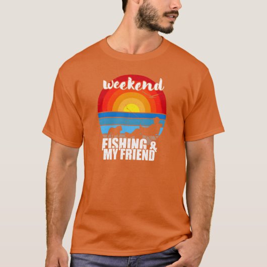 Weekendvissen en mijn vriend familie t-shirt (Voorkant)