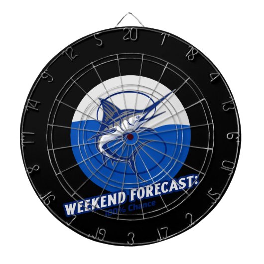 Weekendvoorspelling 100% Kans Dartbord (Voorkant)