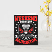 Weekendvoorspelling 100% kans op badminton - Shutt Kaart (Gele Bloem)