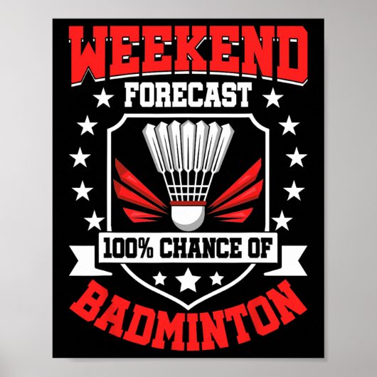 Weekendvoorspelling 100% kans op badminton - Shutt Poster (Voorkant)