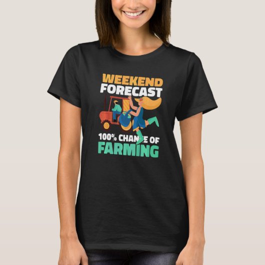 Weekendvoorspelling 100 Kans op Boeren T-shirt (Voorkant)
