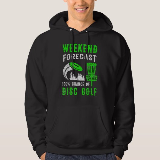 Weekendvoorspelling 100 Kans op Discgolf Hoodie (Voorkant)