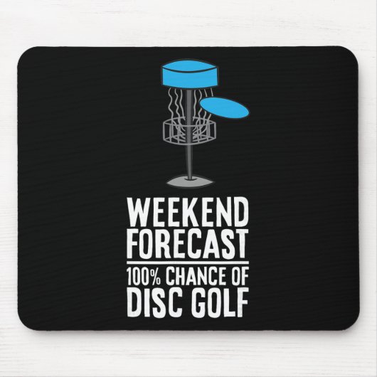 Weekendvoorspelling 100% Kans Op Discgolf Muismat (Voorkant)