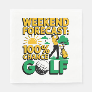 Weekendvoorspelling 100% kans op golf servet