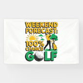Weekendvoorspelling 100% kans op golf spandoek (Horizontaal)