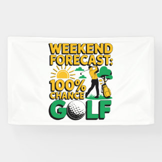 Weekendvoorspelling 100% kans op golf spandoek