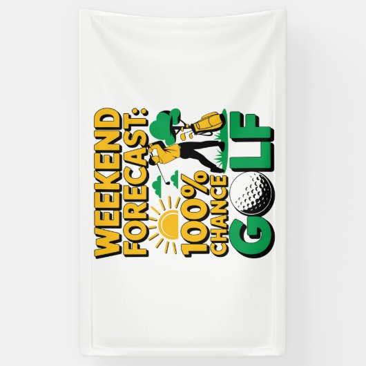 Weekendvoorspelling 100% kans op golf spandoek (Verticaal)