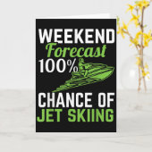 Weekendvoorspelling 100% Kans op Jetskiën, Grappig Kaart (Gele Bloem)