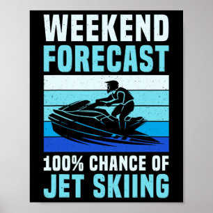 Weekendvoorspelling 100% Kans op Jetskiën Grappig Poster